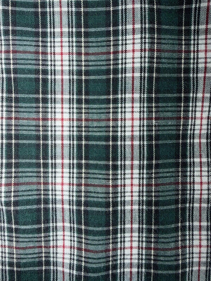 Gant Men's Foxhunt Green Plaid Short Sleeve Button Down - Size M