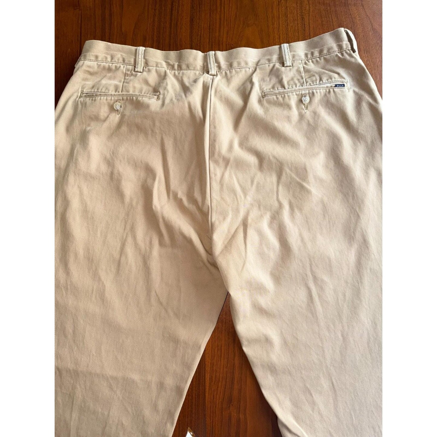 Polo Ralph Lauren Men's Relaxed Fit Flat Front Chino Khaki Pants 40x32