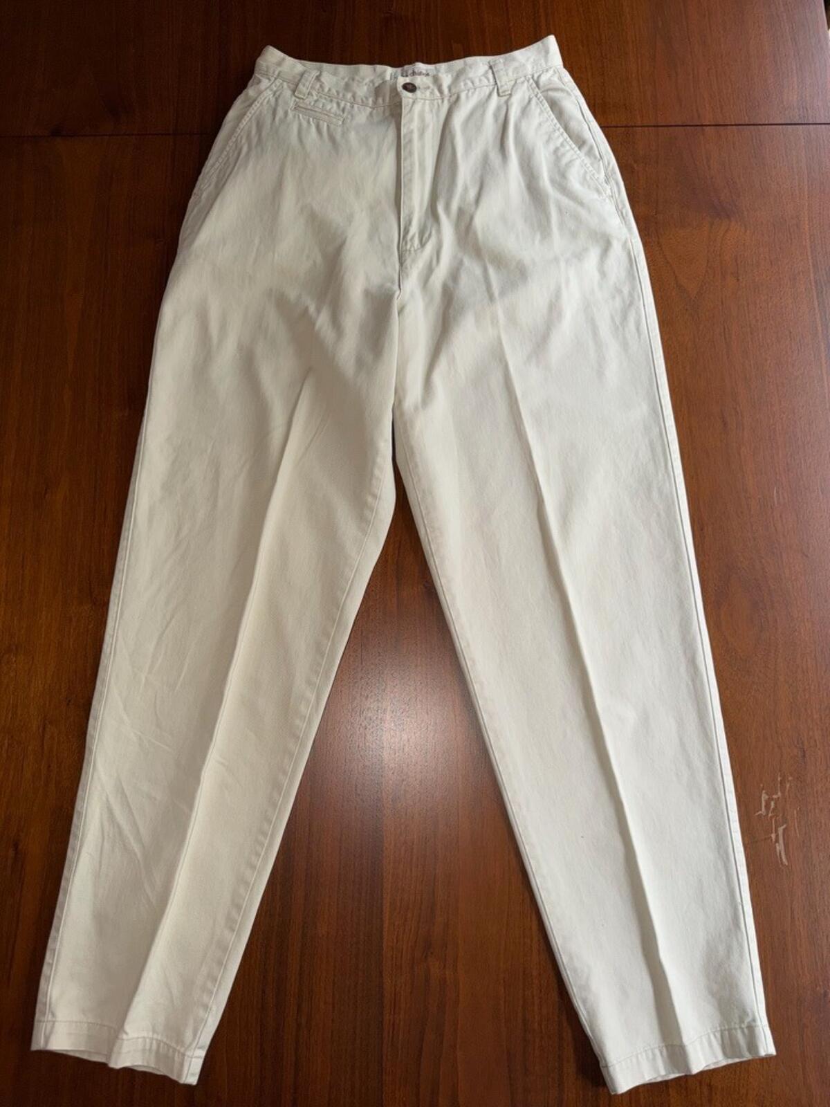 Vintage The Limited Women's Khaki High-Waisted Chinos - Size 8