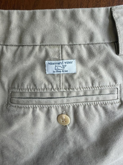 Vineyard Vines Beige Cotton Chino Shorts - Size 30
