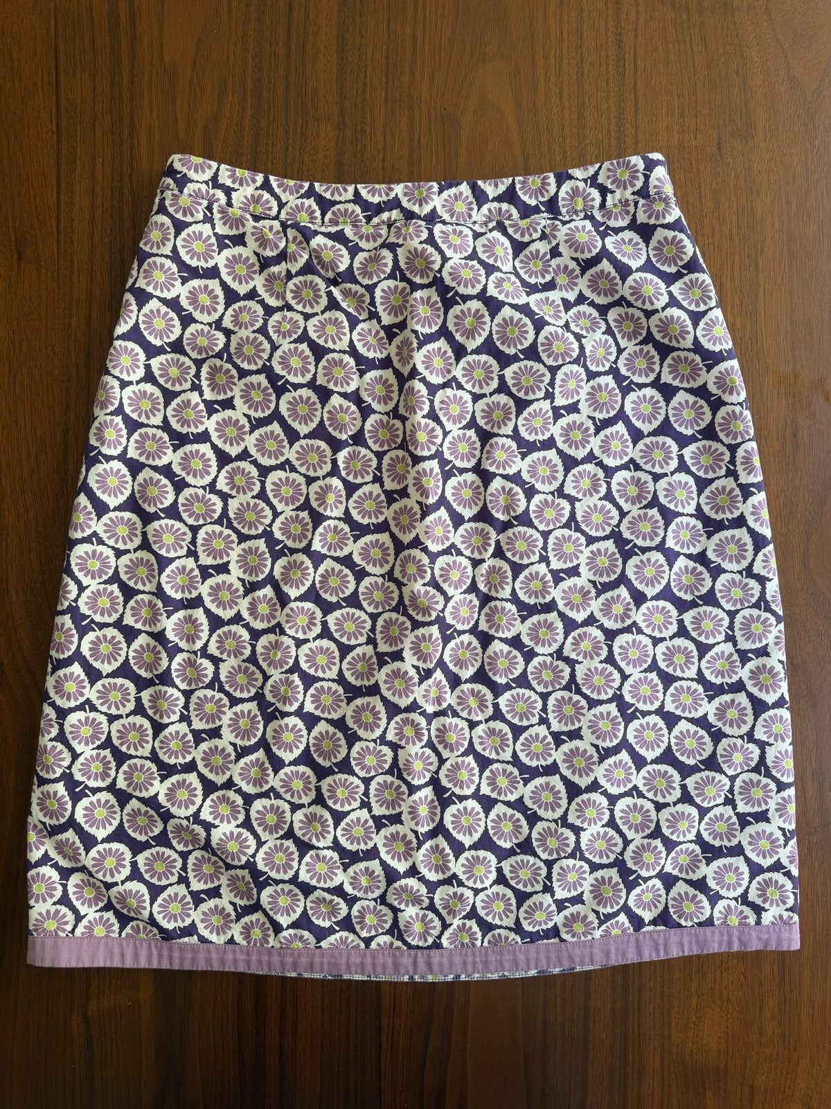 Boden Women's Floral Pattern Purple Skirt - Size 6