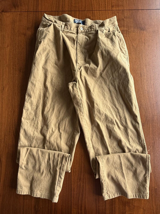 Polo by Ralph Lauren Men's Dark Khaki Cotton Pants - Size 33x30