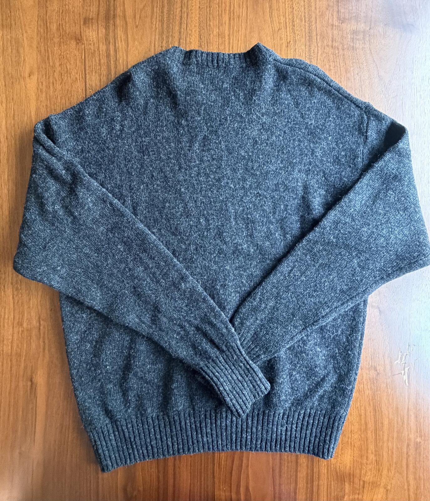 Pendleton 100% Shetland Wool Crewneck Sweater Heather Gray - Size L
