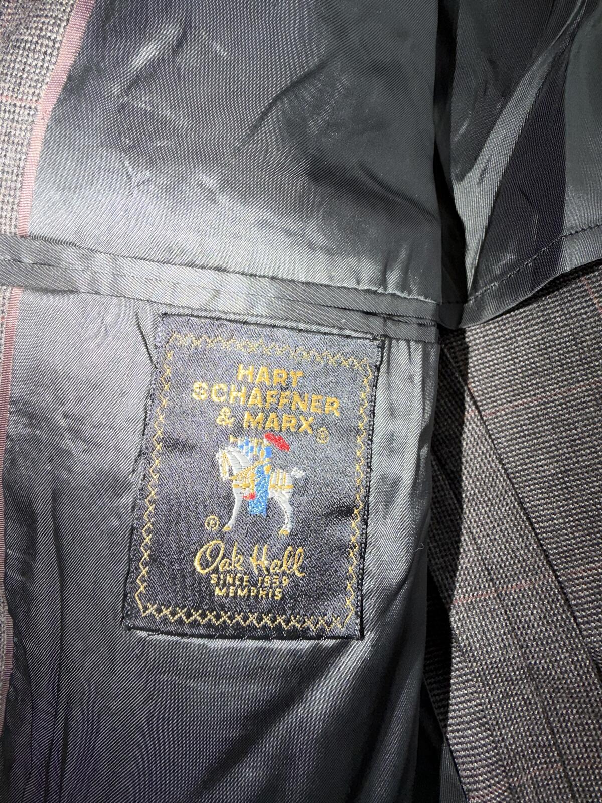 Hart Schaffner & Marx Men's Brown Plaid Blazer Jacket - Size 42