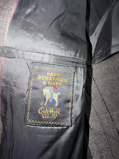 Hart Schaffner & Marx Men's Brown Plaid Blazer Jacket - Size 42