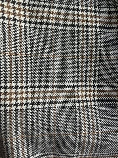 Banana Republic Women's Black Plaid Pleated & Cuffed Dress Pants - Size 14