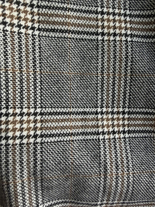 Banana Republic Women's Black Plaid Pleated & Cuffed Dress Pants - Size 14
