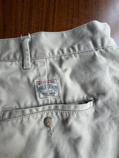 Polo by Ralph Lauren Men's Khaki Cotton Chino Shorts - Size 42
