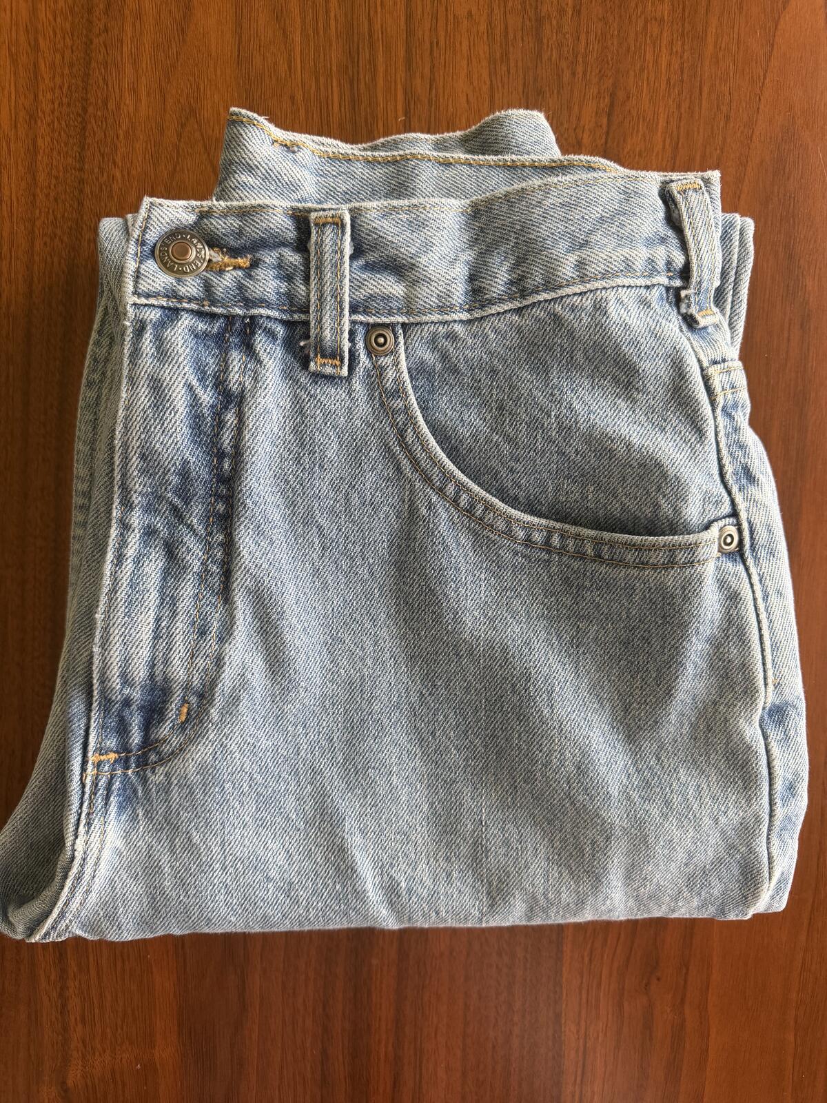 Vintage Lands' End Women's Light Wash Denim Jeans - Size 4R