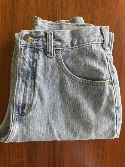 Vintage Lands' End Women's Light Wash Denim Jeans - Size 4R