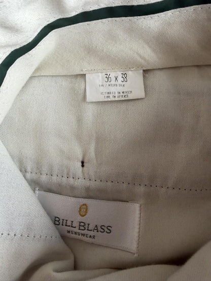 Bill Blass Menswear Gray Herringbone Dress Pants - Size 36x38