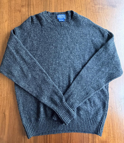 Pendleton 100% Shetland Wool Crewneck Sweater Heather Gray - Size L