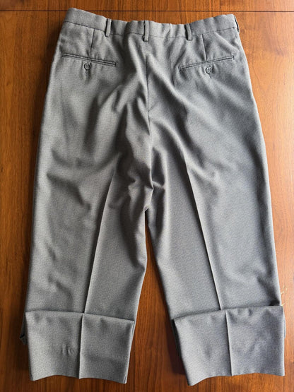 Bill Blass Menswear Gray Herringbone Dress Pants - Size 36x38