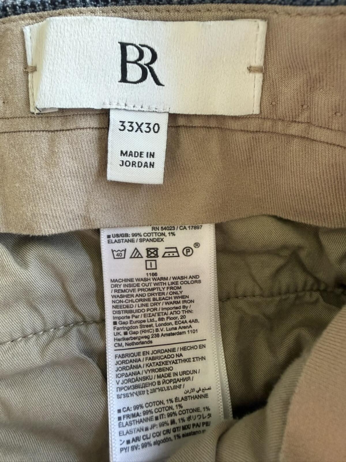 Banana Republic Men's Blue Houndstooth Patterned Pants - Size 33x30