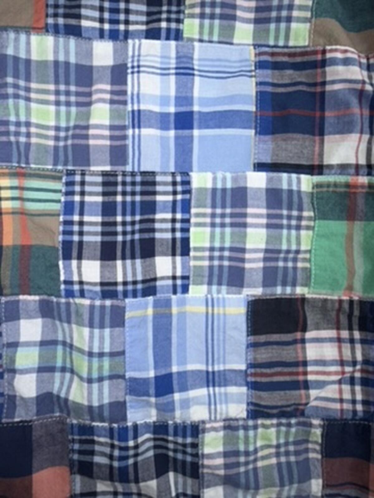 Brooks Brothers Regent Patchwork Plaid Short Sleeve Button-Up Shirt - Size L