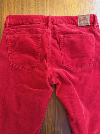 Ralph Lauren Sport Women's Red Corduroy Pants - Size 10