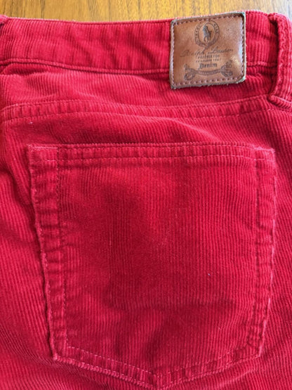 Ralph Lauren Sport Women's Red Corduroy Pants - Size 10