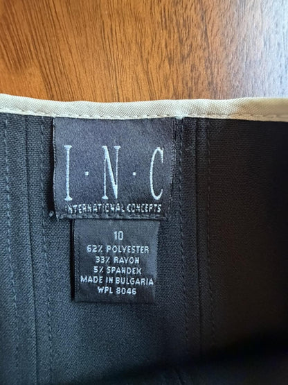INC International Concepts Black & White Vertical Stripe Skirt - Size 10