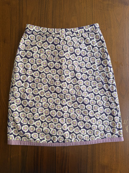 Boden Women's Floral Pattern Purple Skirt - Size 6