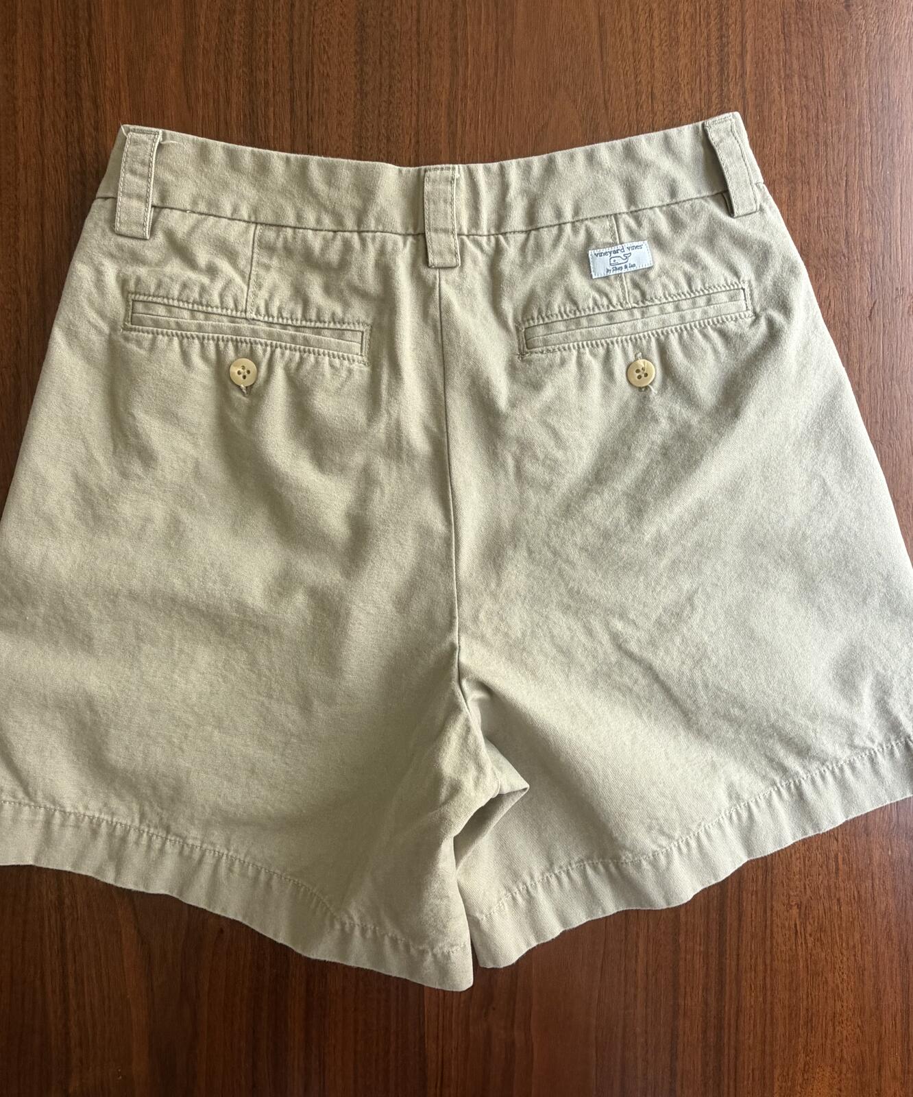 Vineyard Vines Beige Cotton Chino Shorts - Size 30