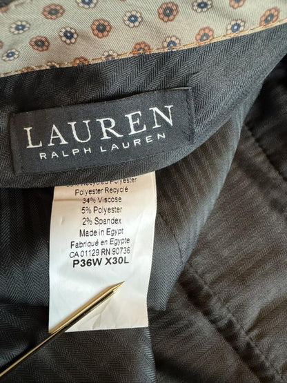 Lauren Ralph Lauren Brown Tailored Dress Pants - Size 36W x 30L
