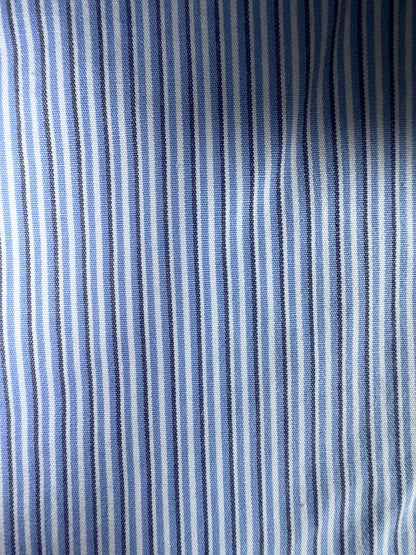 Brooks Brothers Blue and White Striped Non-Iron Cotton Dress Shirt - Size 15.5-33