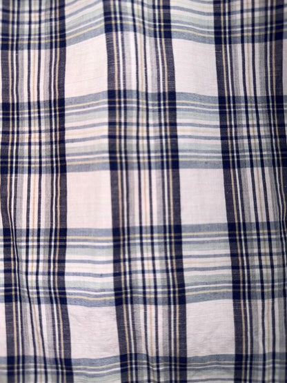 Sid Mashburn Men's Pink, Blue, and Tan Plaid Sport Shirt Size L