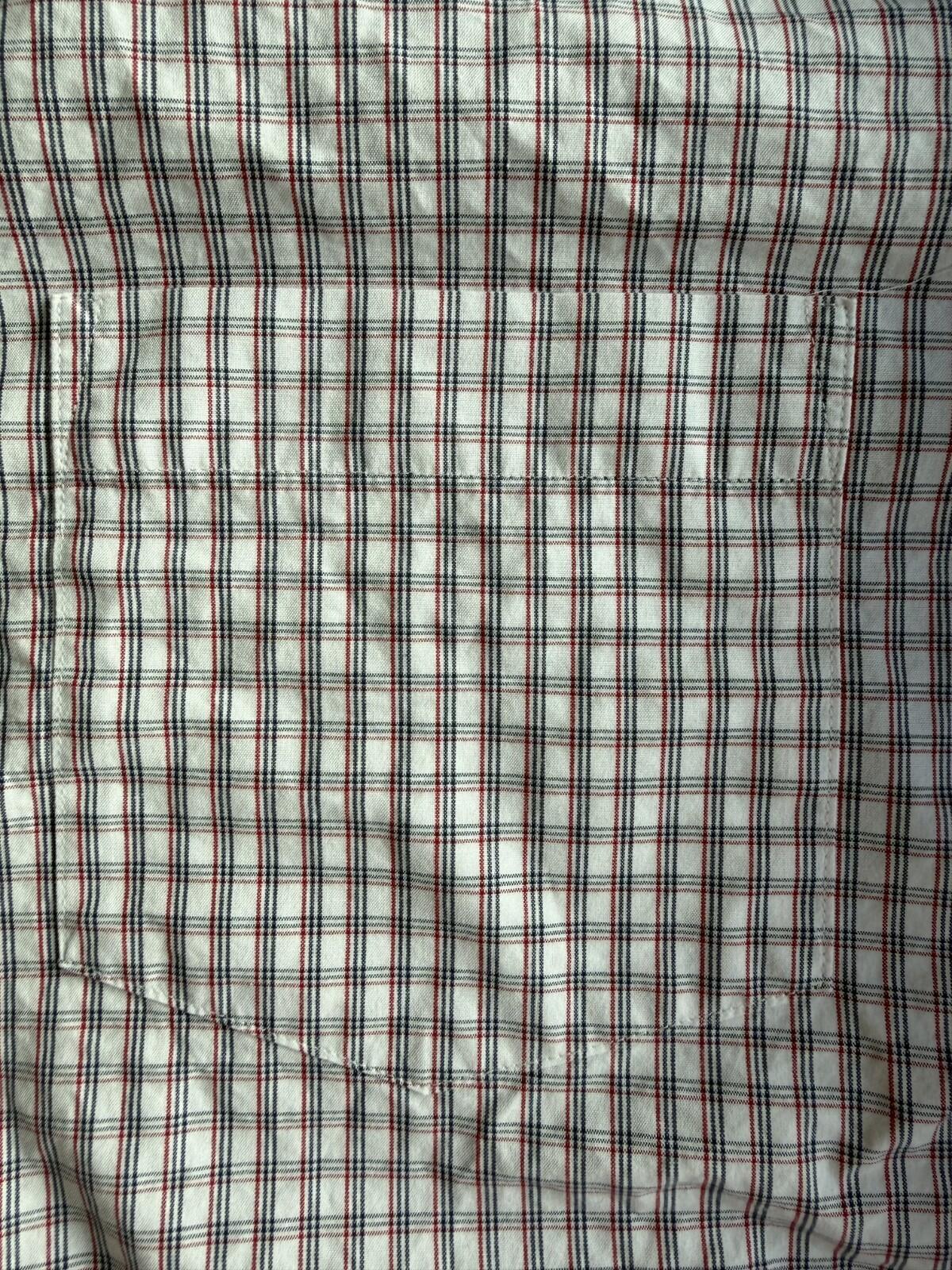 J.Crew Men's Thompson Shirtings 80s 2-Ply Red Plaid Button-Down Shirt - Size 17-35