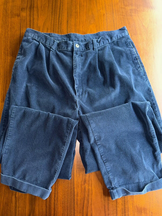 Vintage Duck Head Men's Blue Corduroy Pants - Size 36x32