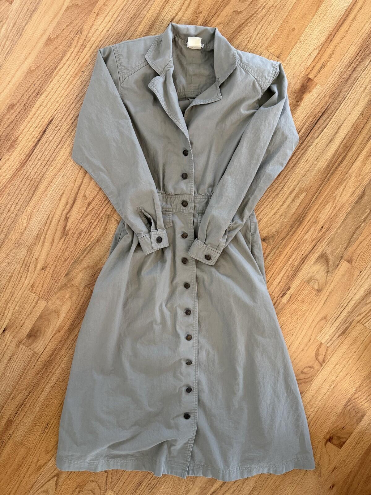 Vintage Impromptu Women's Khaki Utility Dress - Size S