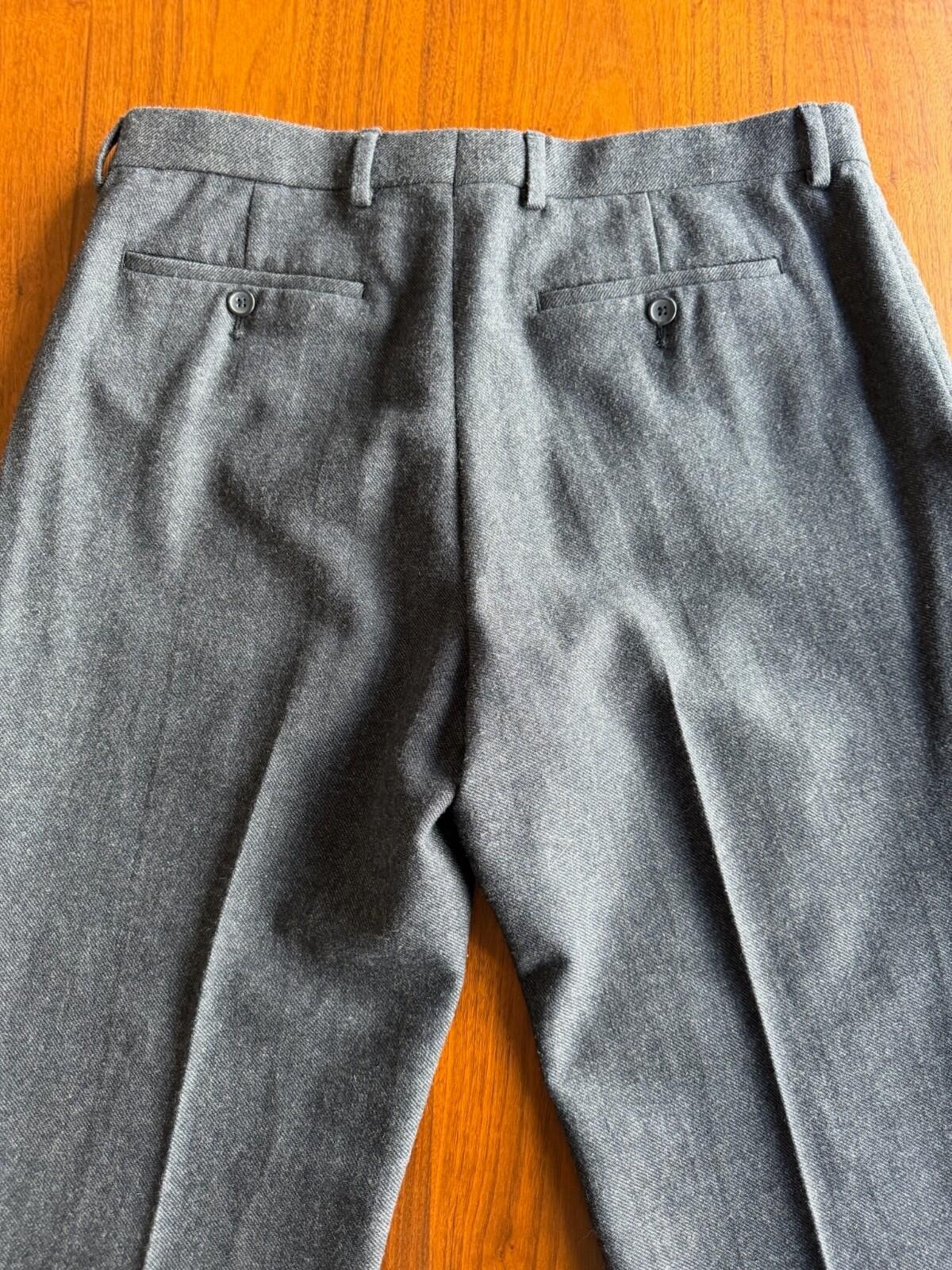 Banana Republic Men's Tailored Fit Wool Blend Dress Pants Charcoal Grey - 33x34