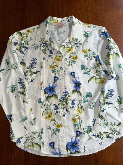 Philosophy Republic Women's Floral Patterned Long Sleeve Button Down Shirt - Siz