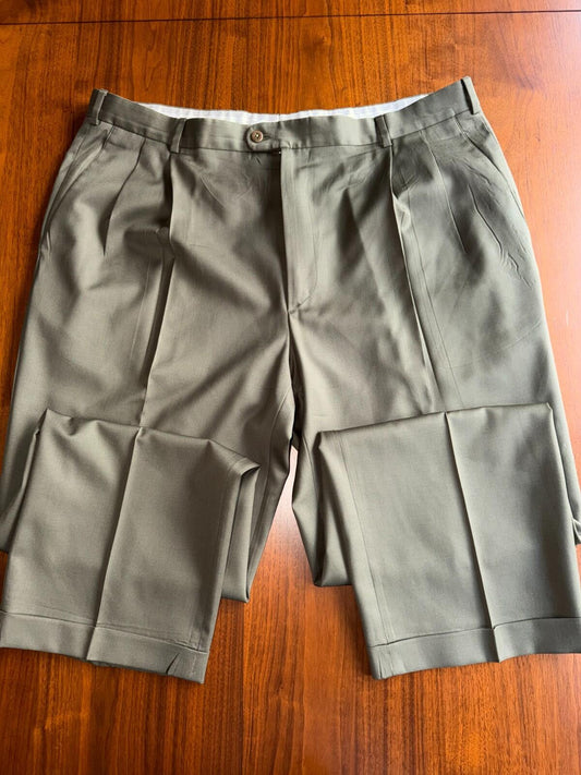 Zanella Bennett Made in Italy Pleated 100% Virgin Wool Dress Pants Size 40