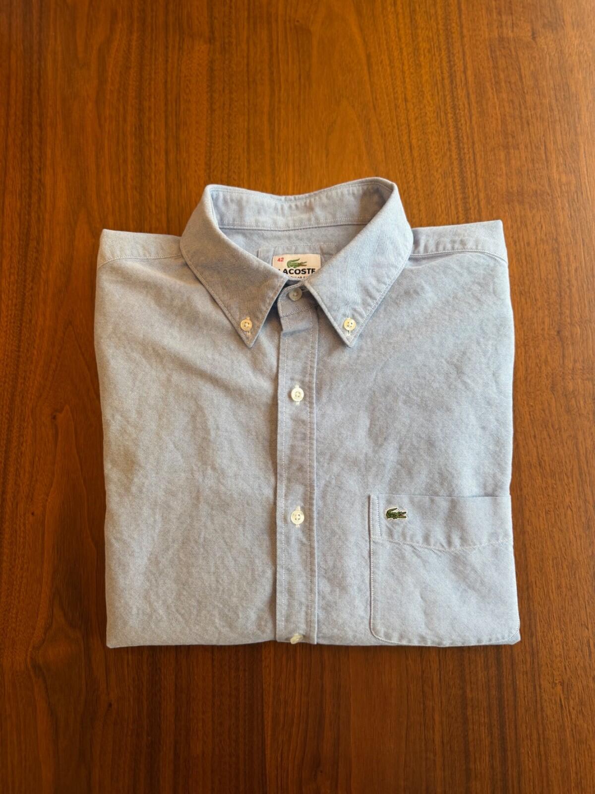 Lacoste Men's Regular Fit Short Sleeve Oxford Button Down Shirt - Size 42