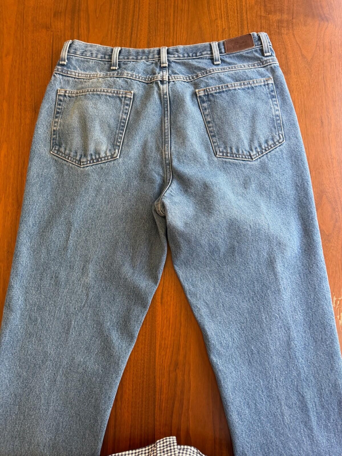 L.L. Bean Vintage Men's Classic Fit Straight Leg Denim Jeans - Size 36x32