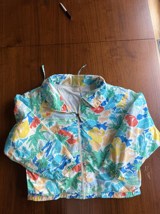 Vintage HEAD Sportswear Women's 90s Tropical Windbreaker Jacket - Size M