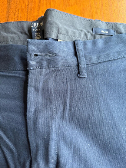 J.Crew Flex Slim Fit Chino Pants Navy Blue 33x30
