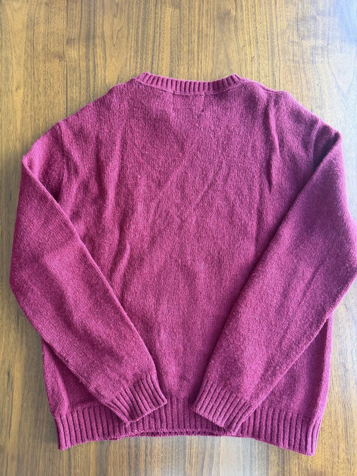 Vintage Jantzen Scotch Tumbler Maroon Wool Sweater - Size L