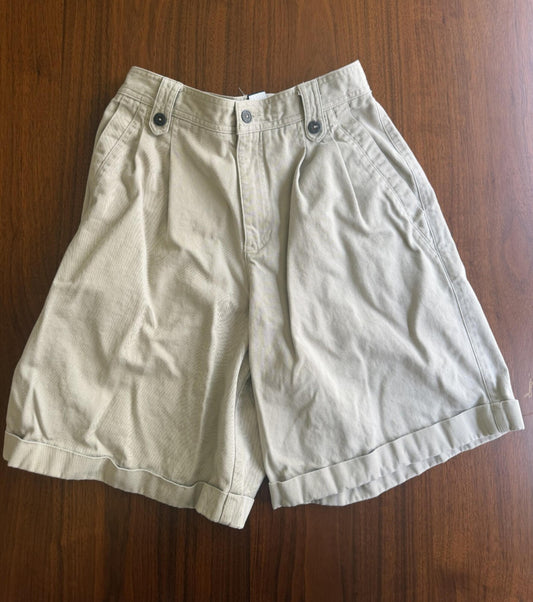 Vintage Liz Claiborne Lizport Cotton Pleated Khaki Shorts - Size 6