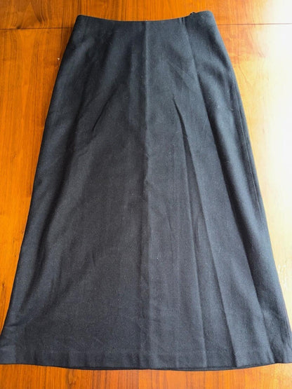 GAP Women's Wool Blend Mid-Length Skirt Black - Size 10