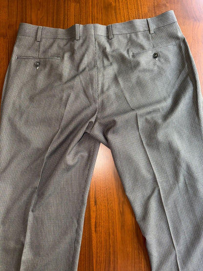 Lauren Ralph Lauren Micro Houndstooth Grey Dress Pants 38x29