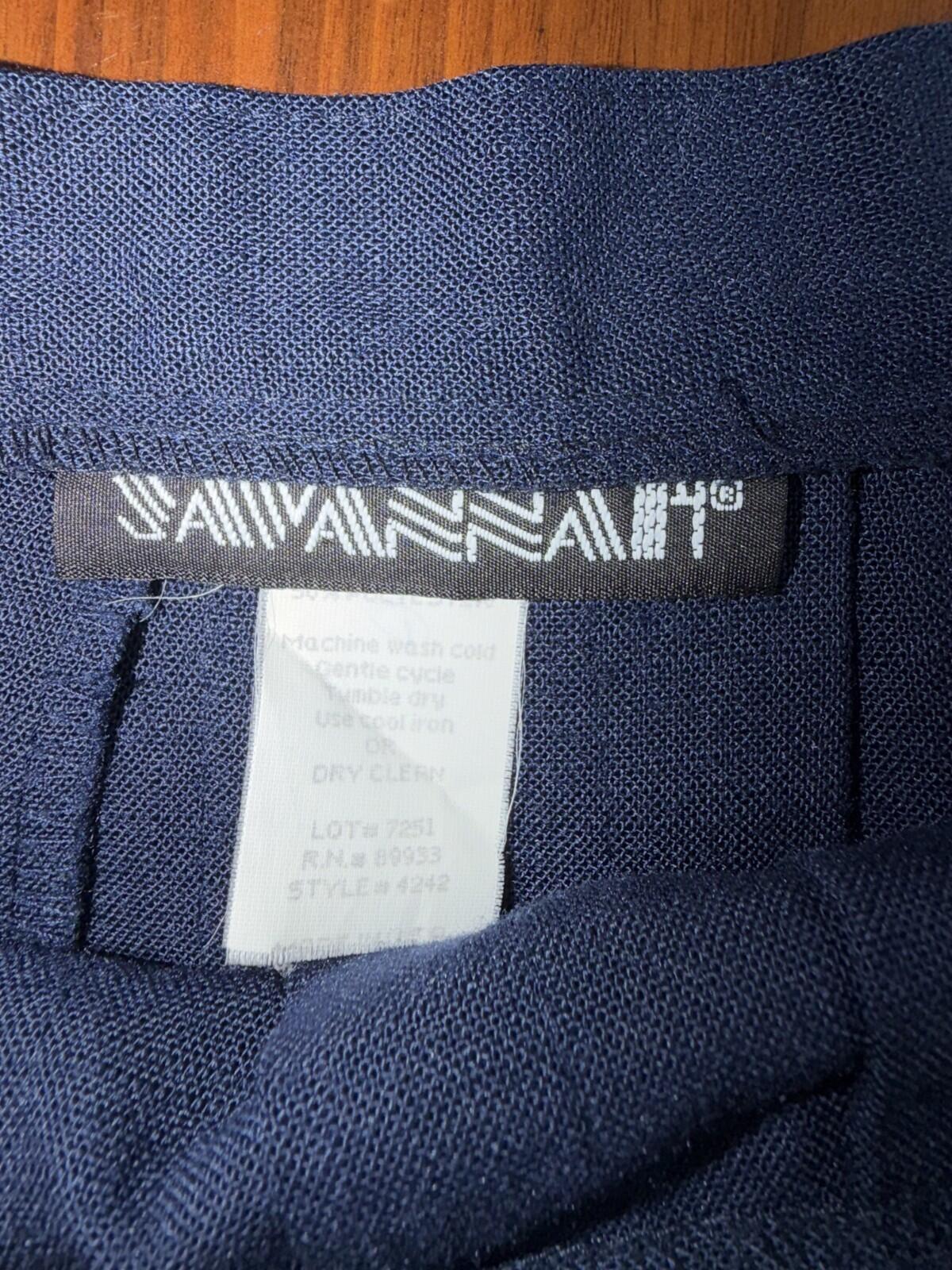 Vintage Savannah Pleated Navy Skirt - Size 12