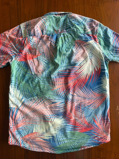 Pacsun Men's Tropical Print Short Sleeve Button-Up Shirt - Size M