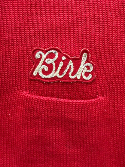 Vintage Red Nelson Knitting Mills Varsity Cardigan Sweater w/Patches - Size M