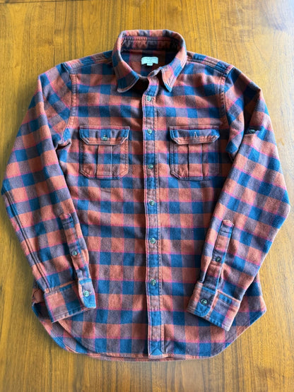 Club Monaco Orange Plaid Flannel Button Down - Size S