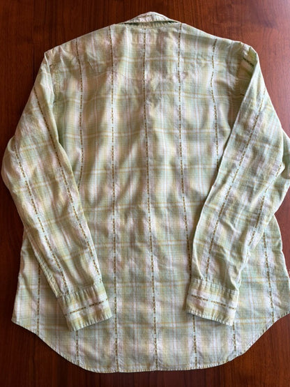 Polo by Ralph Lauren Men's Green Long Sleeve Button-Up Western Shirt - Size L
