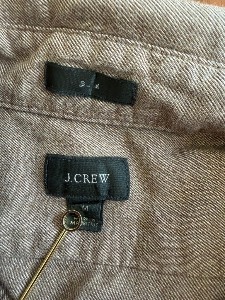 J.Crew Men's Long Sleeve Button-Down Shirt Heathered Brown - Size M