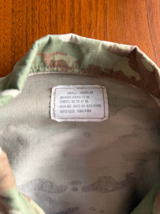 US Military Woodland Camo BDU Combat Hot Weather Jacket - Size S