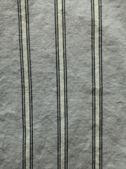 GAP Women's Fitted Cropped Shirt Light Blue w/Navy Stripes - Size M