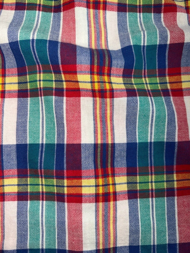 Lands' End Men's Traditional Fit Button-Down Multicolor Plaid Shirt - Size XXL